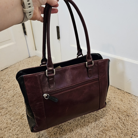 Vintage Giani Bernini red and black leather purse - Picture 9 of 11